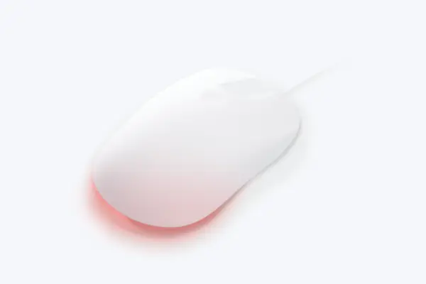 CliqTec MOUSE 2 rear view with red LED status light codes indicating battery status