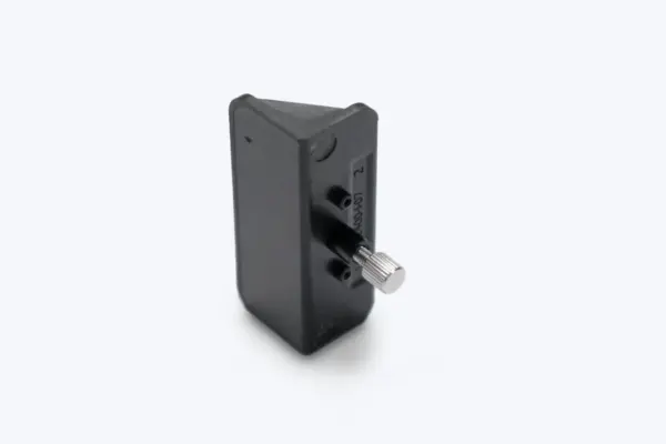 CliqTec SafeDesk installation detail with L-hook and screw fixing for permanent under-desk mounting